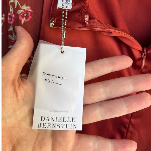 Danielle Bernstein by WEWOREWHAT Puff Sleeve Mini Dress Romantic Sz 14 NWT $99 - Picture 15 of 16